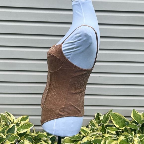 NWT Free People Intimately Bronze Shimmer Night Rhythm Bodysuit - Picture 11 of 13